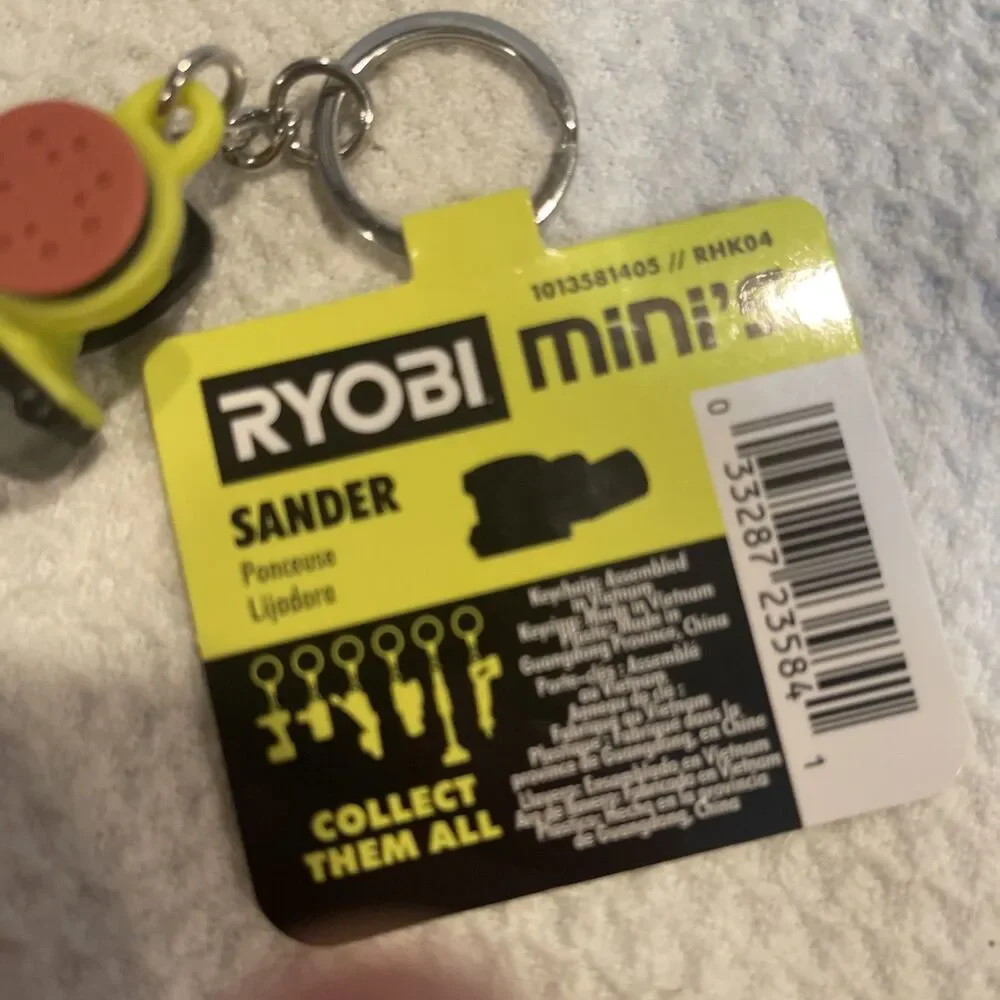 RYOBI Mini’s Keyring Keychain Orbital Sander, New, Christmas Gift, Dad